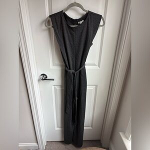 Max Studio Black Patterned Jumpsuit